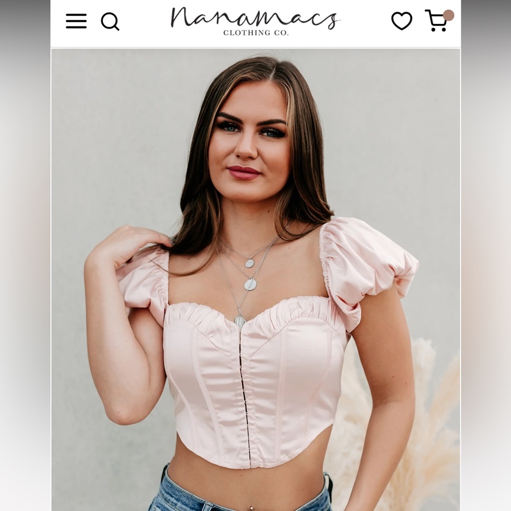 I don’t need luck puff cap sleeve satin - Medium by Nanamacs